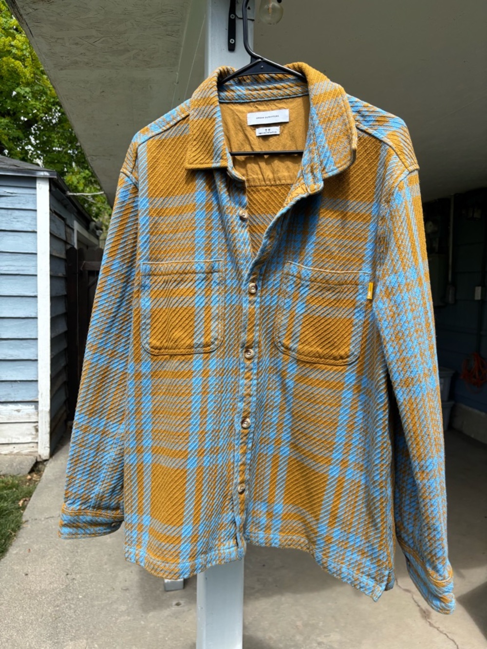 Urban Outfitters Plaid Button-down Shirt Shacket Cotton Retro (M)